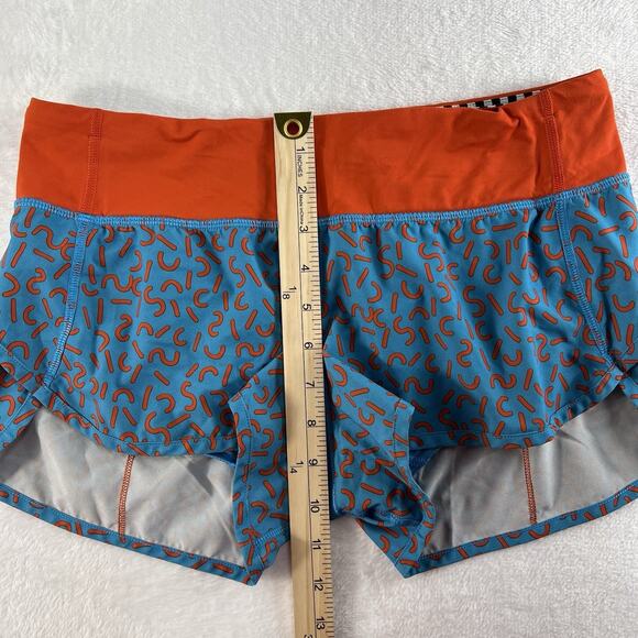 READ RARE Lululemon SeaWheeze Sz 6 Run Speed Shorts 2015 Cheetos Squiggles READ - Picture 10 of 12